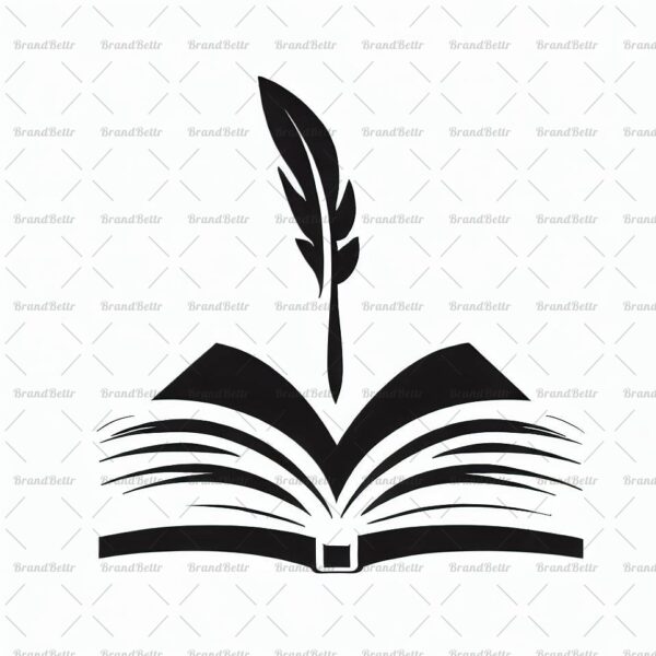 Offenes Buch und Feder